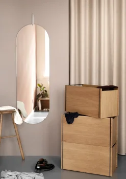 Caja de almacenaje de roble 33x60 cm, Wood, black