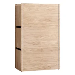 Caja de almacenaje de roble 33x60 cm, Wood, white