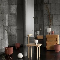 Caja de almacenaje Stack, Oak, 3 piezas, patas de nogal aceitado oscuro