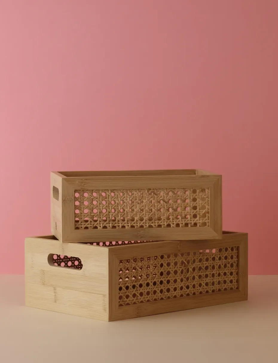 Caja de almacenamiento Bamboo box 20x30 cm, Bambú