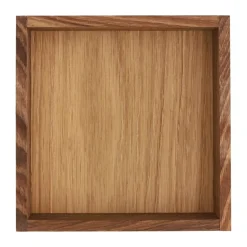 Caja de almacenamiento Carve 15 cm, Roble teñido oscuro