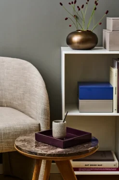 Caja de almacenamiento lacada Lux 19x19x7 cm, Ultramarin