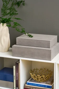 Caja de almacenamiento lacada Lux 19x19x7 cm, Ultramarin