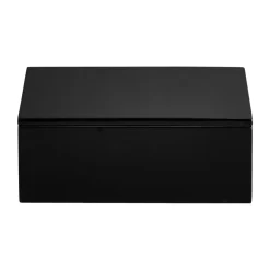 Caja de almacenamiento lacada Lux 19x19x7 cm, Negro