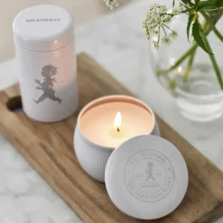 Caja de regalo Solstickan con vela aromática + bote con cerillas, Blanco-vela perfumada de eucalipto