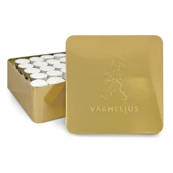 Caja de velas Solstickan 21x21 cm, Dorado