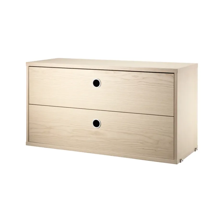 Cajonera String, Chapa de fresno, 78x30 cm