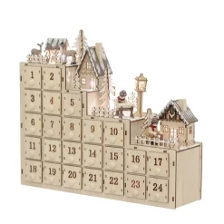 Calendario de navidad Richie 33x38 cm, natural