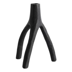 Candelabro Aion XL 22 cm, negro
