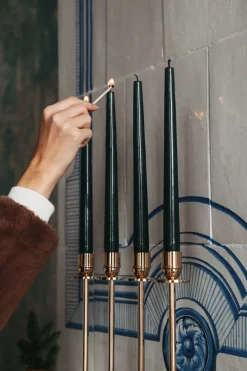 Candelabro Alto, latón macizo