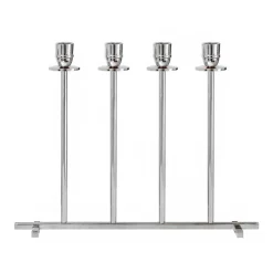 Candelabro Alto, latón niquelado