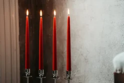 Candelabro Alto, latón niquelado