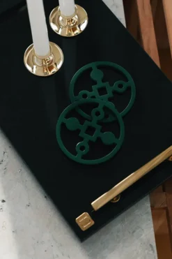 Candelabro Basso bajo, latón macizo