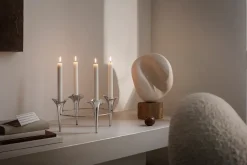 Candelabro Bloom Ø28 cm, Acero inoxidable