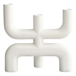 Candelabro Cobra 25x25 cm, Bone White