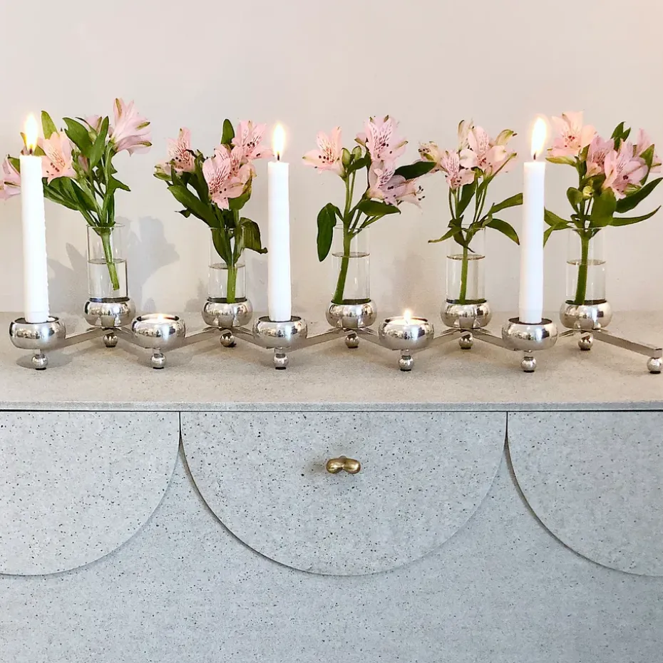 Candelabro Constella grande, aluminio