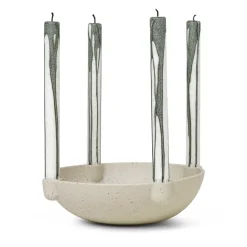 Candelabro de Adviento Bowl cerámica large Ø27 cm, gris claro