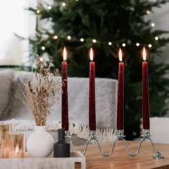 Candelabro de Adviento Lignano Sabbiadoro, Latón niquelado