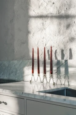 Candelabro de Adviento Lignano Sabbiadoro, Latón niquelado