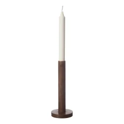 Candelabro de madera Ernst 20 cm, marrón oscuro
