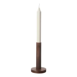 Candelabro de madera Ernst 15 cm, marrón oscuro