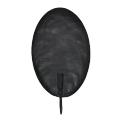 Candelabro de pared Boule con placa trasera, Negro