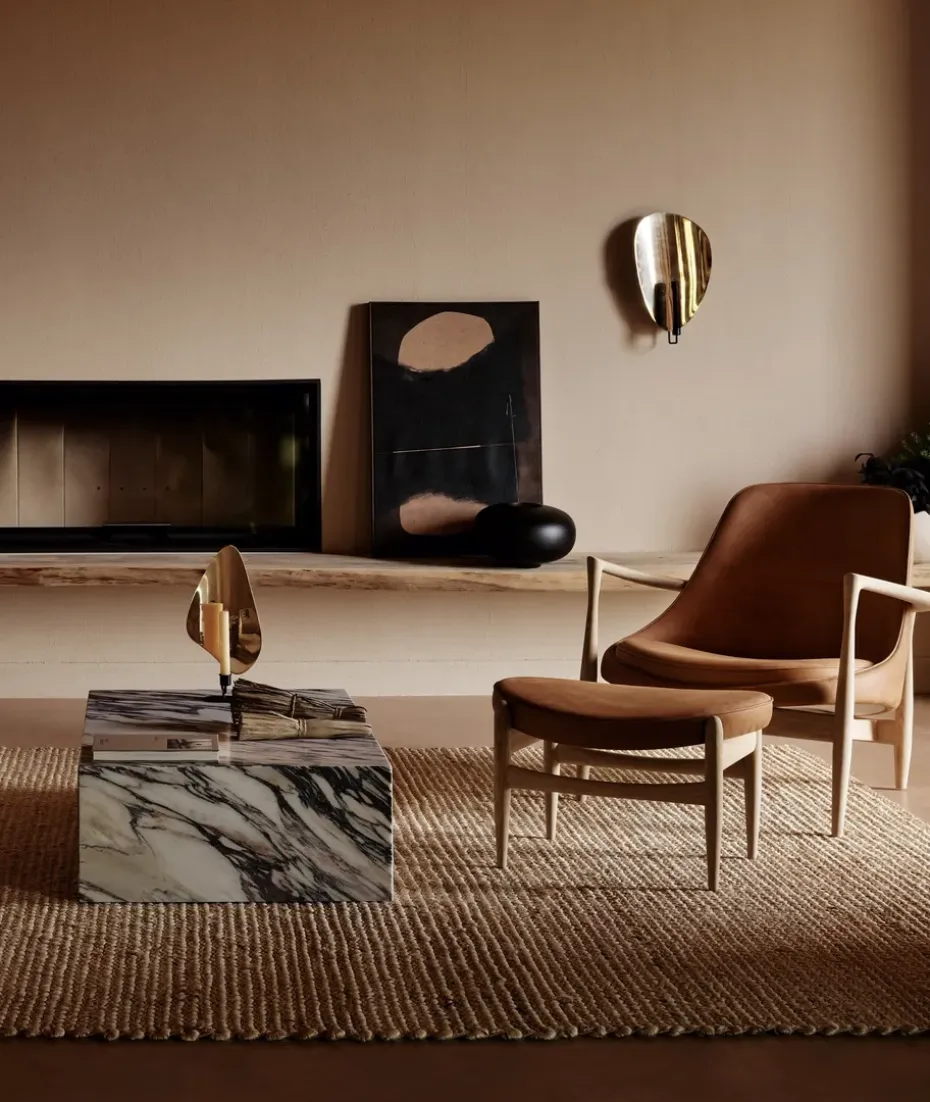 Candelabro de pared Flambeau 40 cm, Latón negro pulido