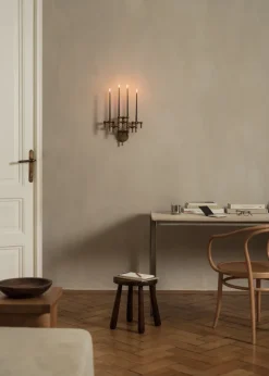 Candelabro de pared STOFF Nagel, Bronzed brass