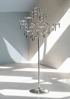 Candelabro de pie STOFF Nagel 70 cm, Chrome