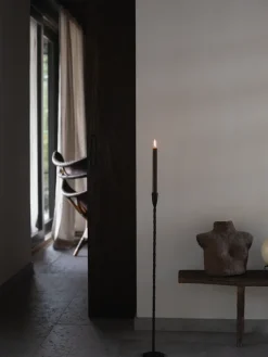 Candelabro de suelo Twist 80 cm, Negro