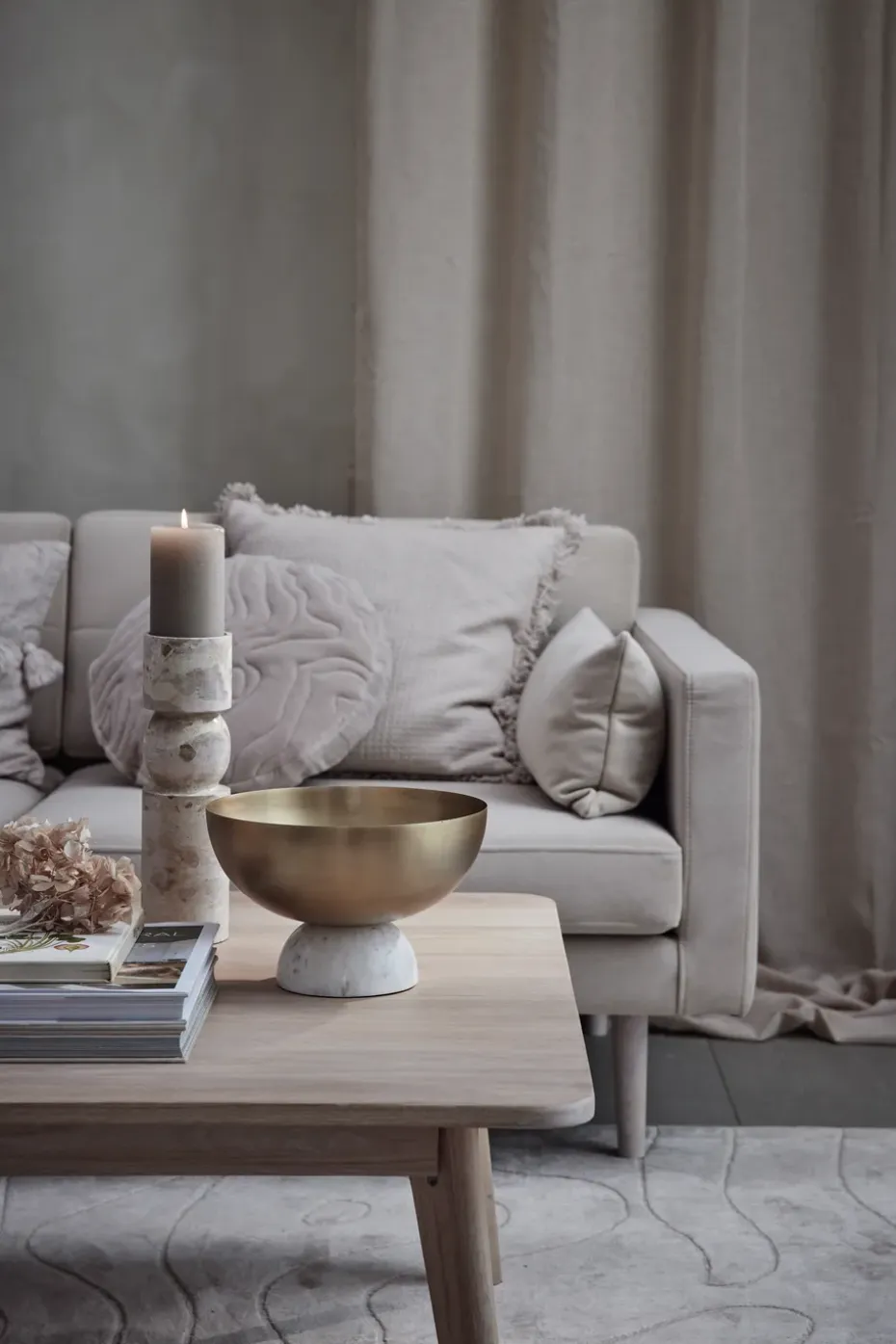 Candelabro Ellia 30 cm, Linen