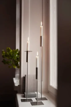 Candelabro Ernst 45 cm, metal cepillado