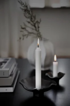 Candelabro Ernst aluminio negro, Ø14 cm