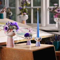 Candelabro Eva 9,5 cm, Azul oscuro