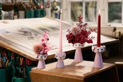 Candelabro Eva 14 cm, Rojo