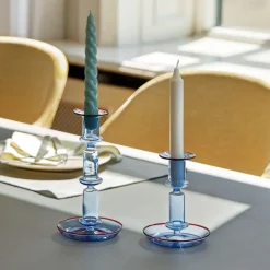 Candelabro Flare tall, Light blue-red