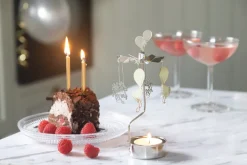 Candelabro giratorio Fira, plata-oro