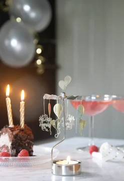 Candelabro giratorio Fira, plata-oro