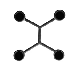 Candelabro Heima, negro