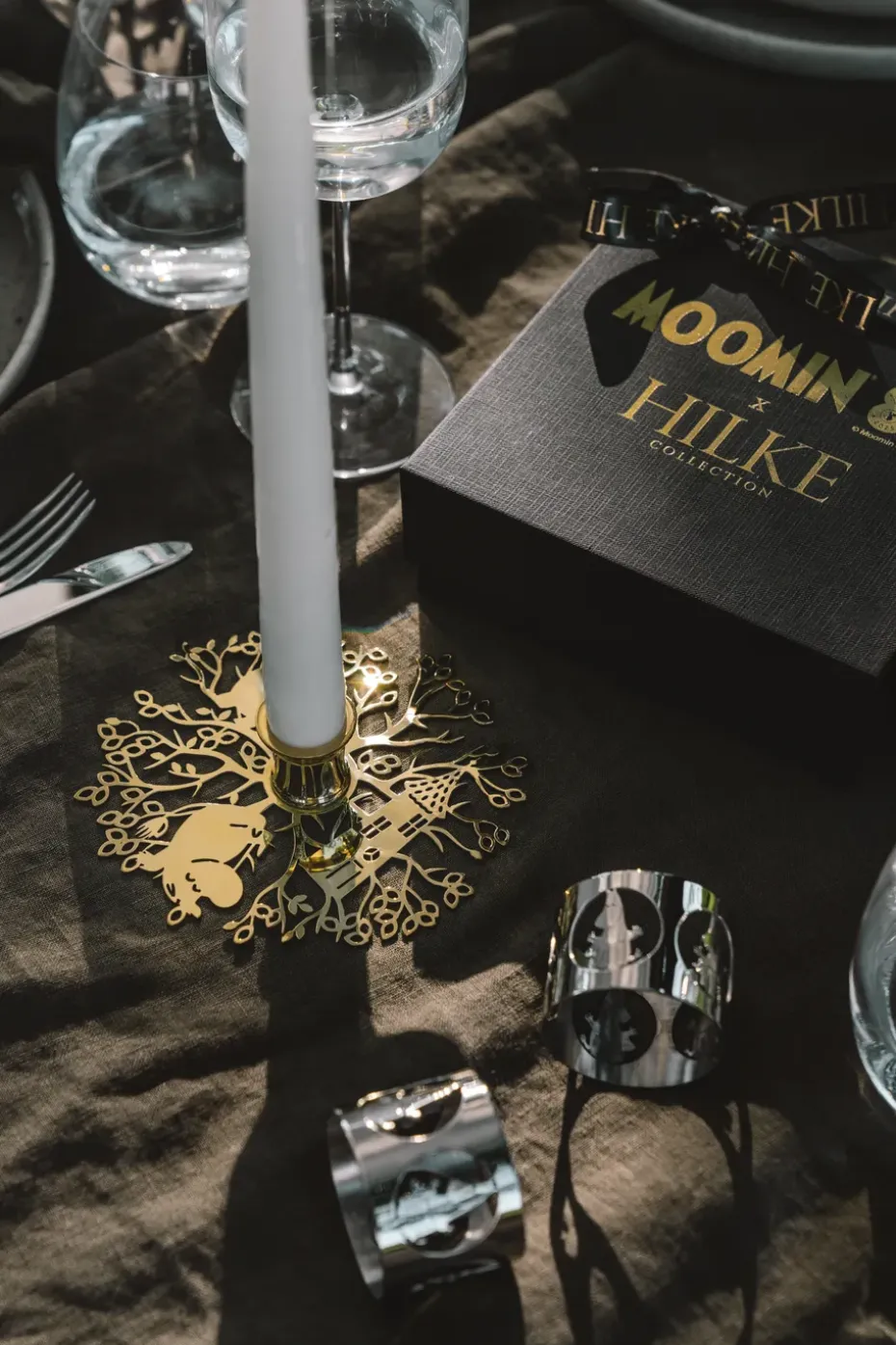 Candelabro Hilke X Mumin No.1, Latón