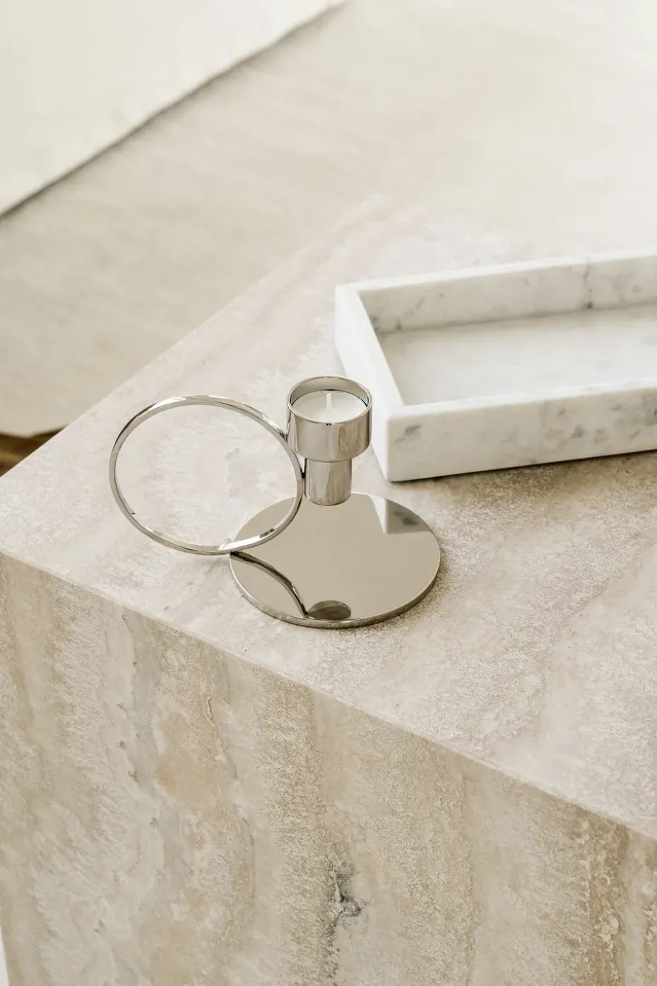 Candelabro Insieme, Latón niquelado