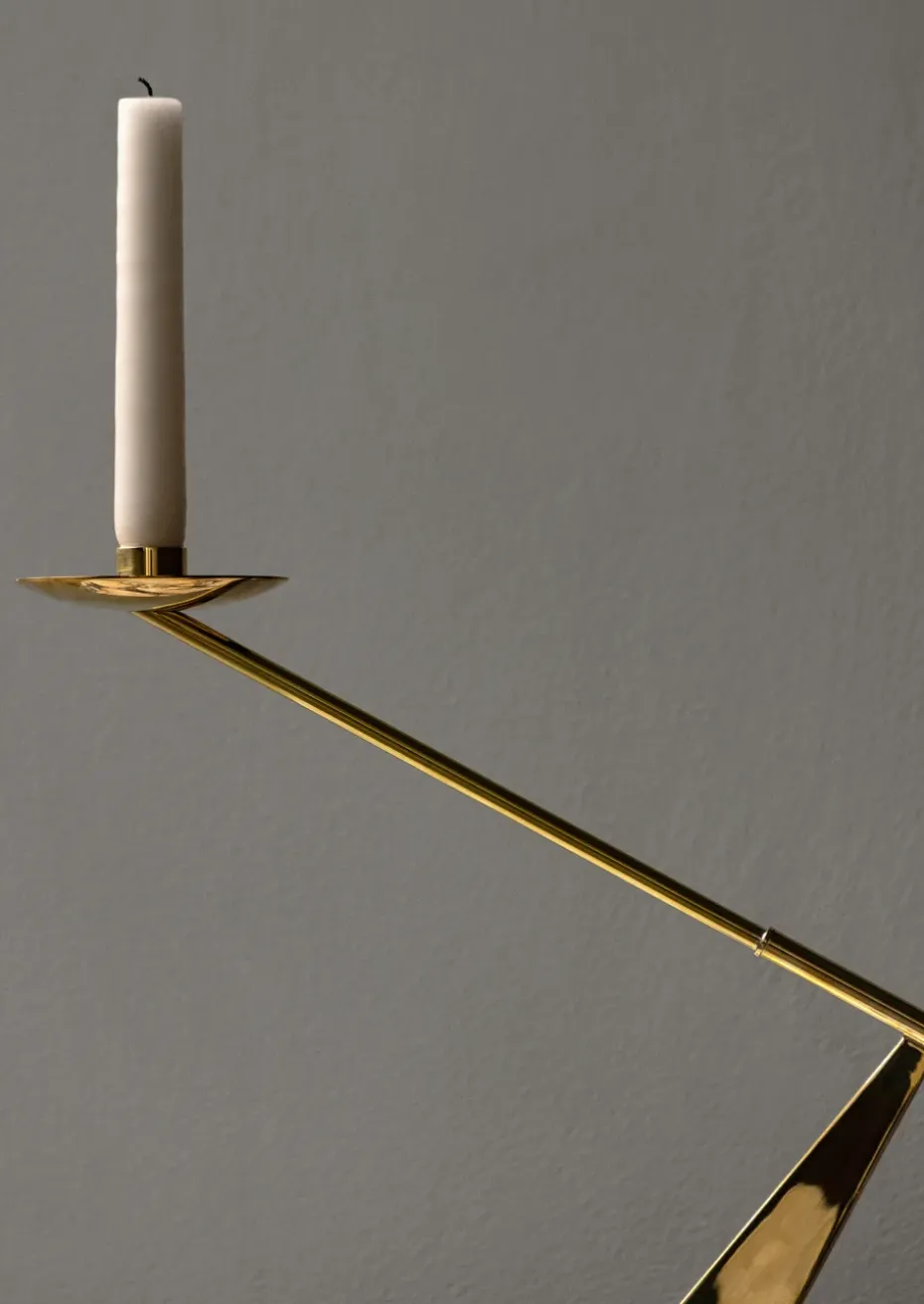 Candelabro Interconnect 70 cm, Polerad latón