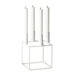 Candelabro Kubus 4, blanco