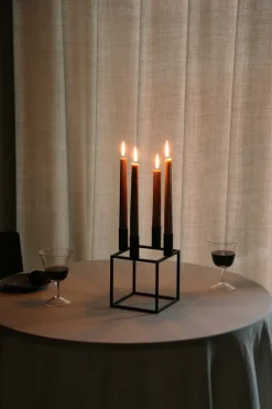 Candelabro Kubus 4, negro