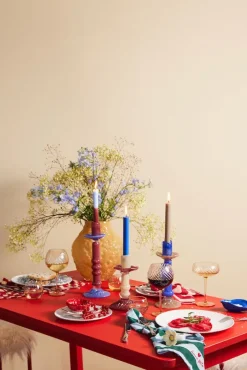 Candelabro Lara L 32 cm, Burdeos