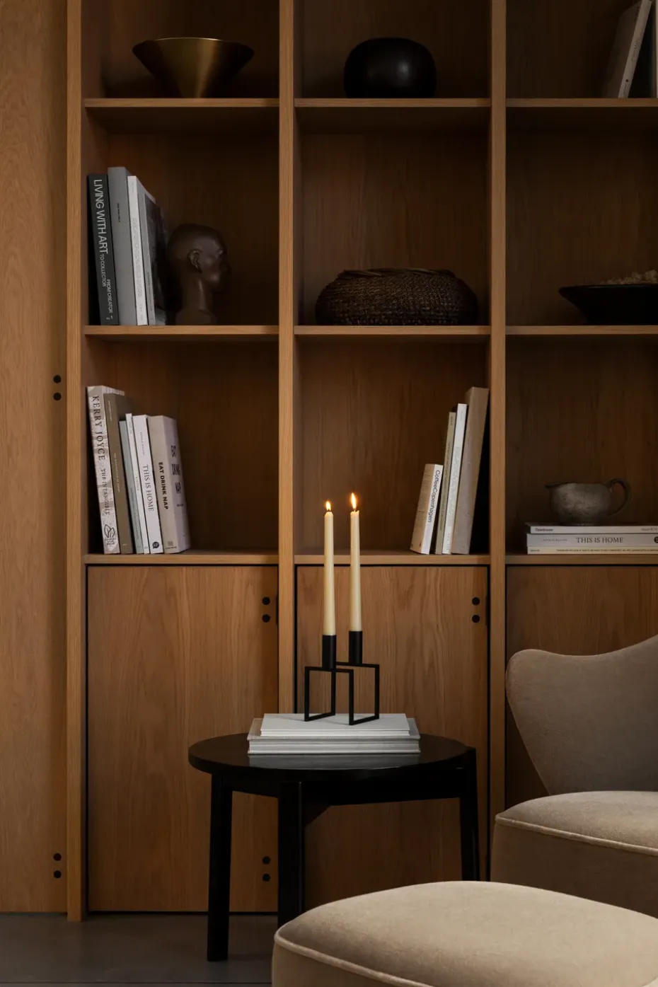 Candelabro Line, negro