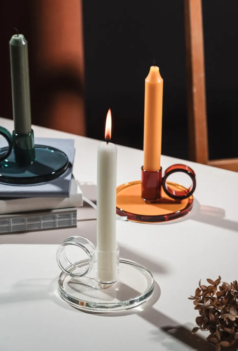 Candelabro Loop Ø11 cm, Transparente