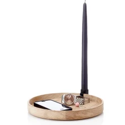 Candelabro Luna, roble-negro