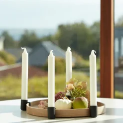 Candelabro Luna, roble-negro