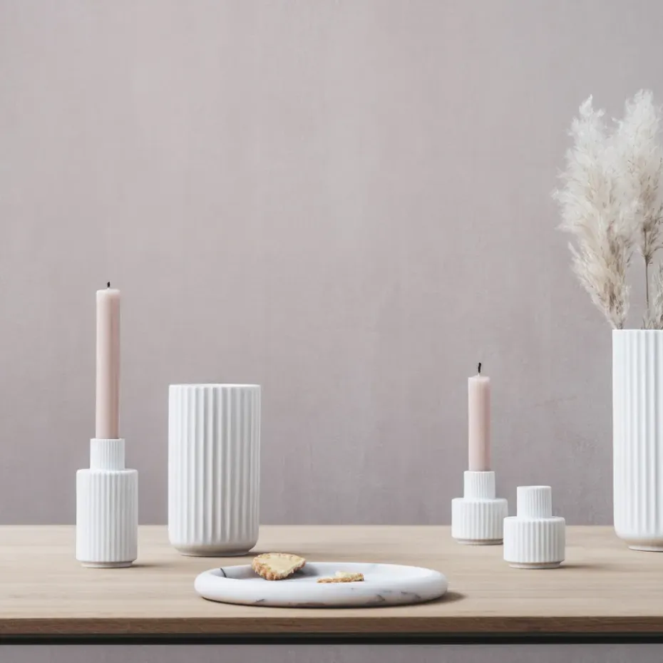 Candelabro Lyngby blanco, 7 cm